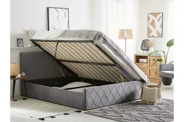 Rochefort Förvaringssäng 180x200 cm - Sammet/Grå - Products - Möbler - Säng - Säng med förvaring