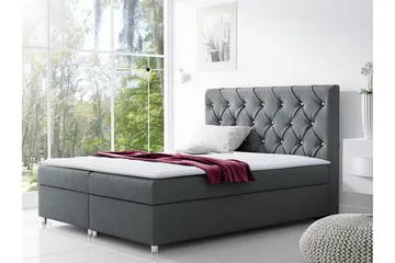 Roma Sängpaket 200x200 cm - Grå - Products - Möbler - Säng - Komplett sängpaket