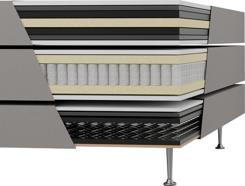 Säng 120 x 200 cm + sänggavel - Dream - beige - Products - Möbler - Säng - Enkelsäng