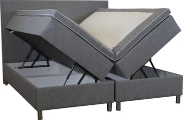 Säng 160x200 cm med förvaring grå - ljusgrå - Products - Möbler - Säng - Säng med förvaring