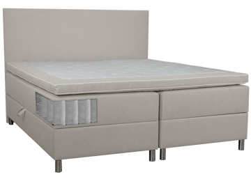 Säng med förvaring beige 160x200 cm - beige - Products - Möbler - Säng - Säng med förvaring