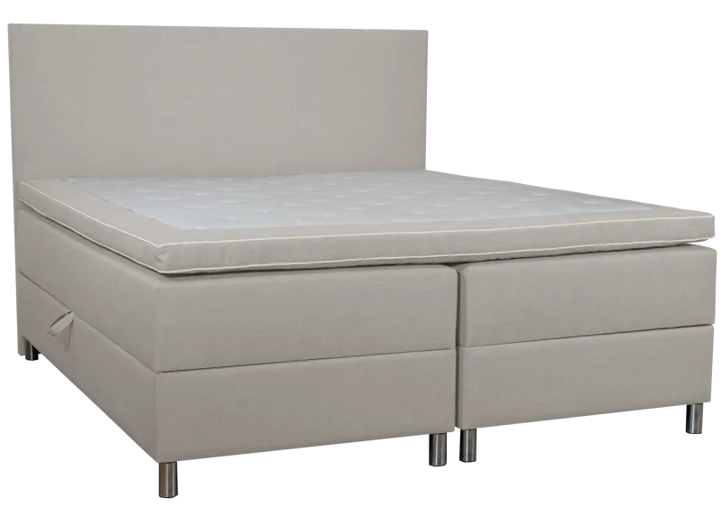 Säng med förvaring beige 160x200 cm, beige