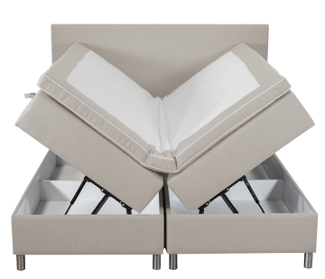 Säng med förvaring beige 160x200 cm - beige - Products - Möbler - Säng - Säng med förvaring