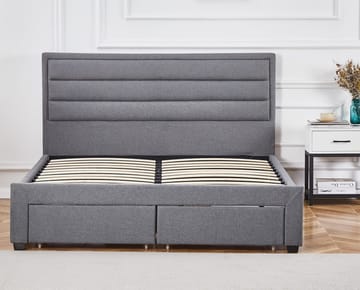 Sängram Älmhult Grå med Förvaringslådor - 160 x 200 cm - Products - Möbler - Säng - Säng med förvaring