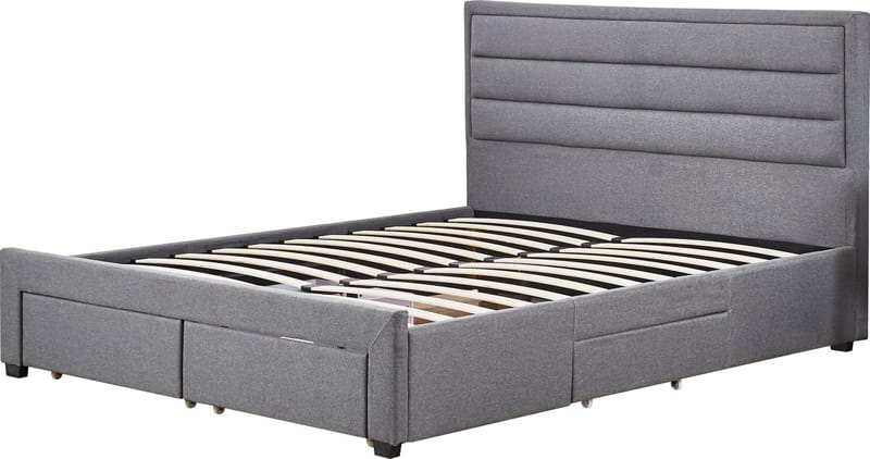Sängram Älmhult Grå med Förvaringslådor - 180 x 200 cm - Products - Möbler - Säng - Säng med förvaring