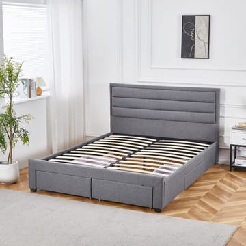 Sängram Älmhult Grå med Förvaringslådor - 180 x 200 cm - Products - Möbler - Säng - Säng med förvaring