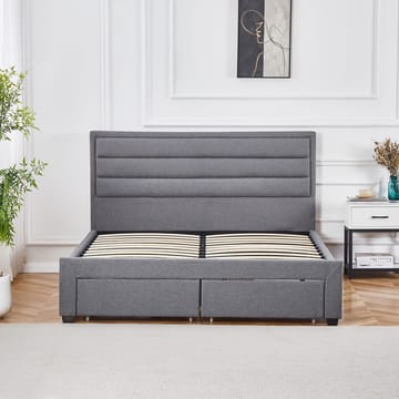 Sängram Älmhult Grå med Förvaringslådor - 180 x 200 cm - Products - Möbler - Säng - Säng med förvaring