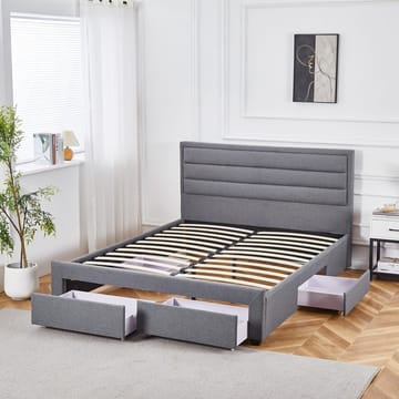 Sängram Älmhult Grå med Förvaringslådor - 180 x 200 cm - Products - Möbler - Säng - Säng med förvaring