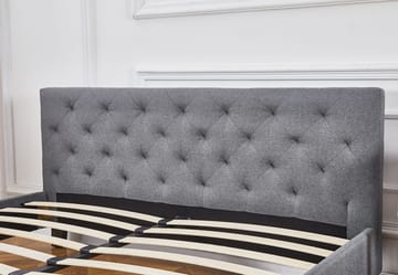 Sängram 180 x 200 cm - Grå - Inklusive sänggavel - Grå - Products - Möbler - Säng - Sängram & sängstomme