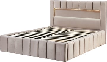 Sängram med led-belysning 180x200 cm - Beige - Products - Möbler - Säng - Sängram & sängstomme