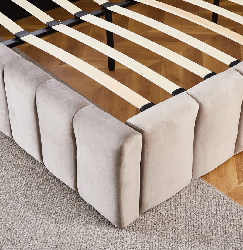 Sängram med led-belysning 180x200 cm - Beige - Products - Möbler - Säng - Sängram & sängstomme