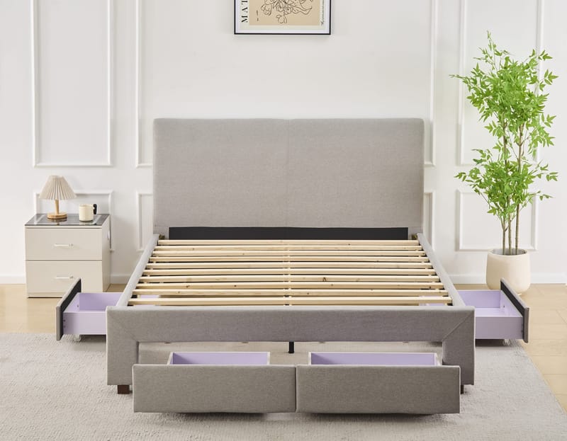 Sängram Vaxö med Förvaring 180x200 cm - Grå - Products - Möbler - Säng - Säng med förvaring
