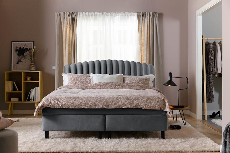 Davia Sänggavel 160 cm - Mörkgrå/Sammet - Products - Möbler - Säng - Sängtillbehör & sänggavel - Sänggavel