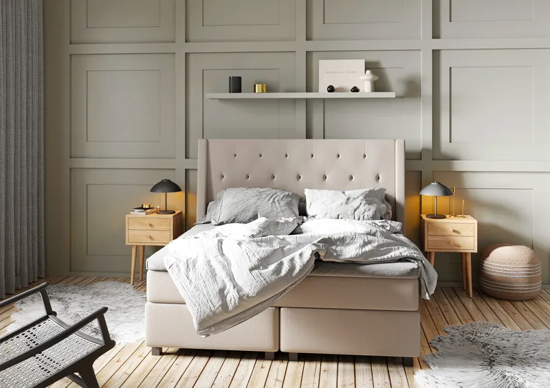 Imperia Sänggavel 210 cm - Beige - Products - Möbler - Säng - Sängtillbehör & sänggavel - Sänggavel