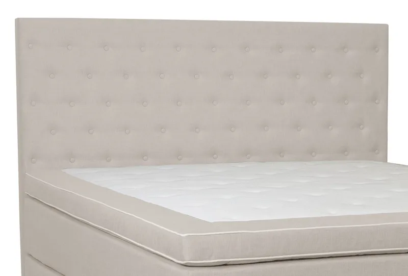 Sänggavel med Knappar 130 cm Hög Beige, 160 cm