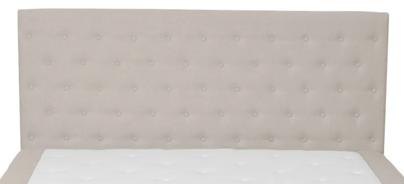 Sänggavel med Knappar 130 cm Hög Beige - 160 cm - Products - Möbler - Säng - Sängtillbehör & sänggavel - Sänggavel