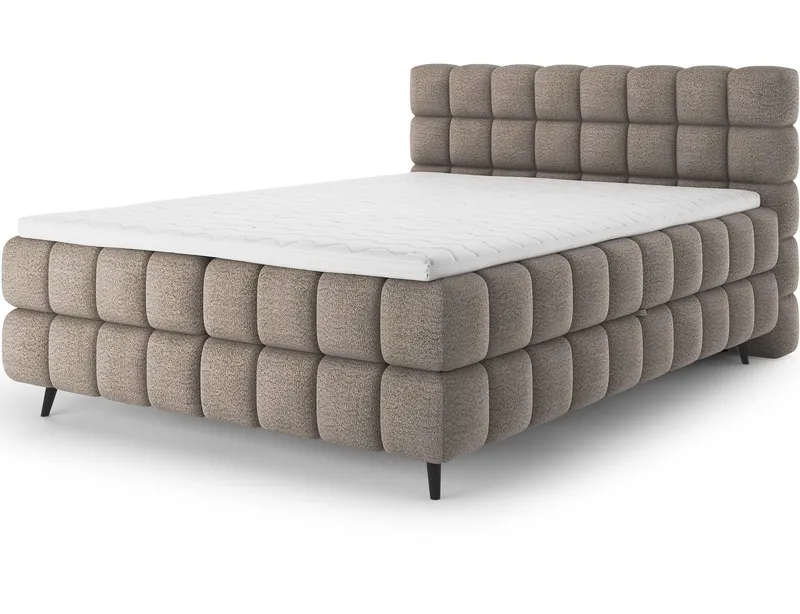 Sabeno Sängpaket Bubblig Kontinentalsäng med förvaring 140x200 cm, svart