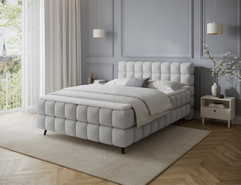Sabeno Sängpaket Bubblig Kontinentalsäng med förvaring 140x200 cm - Tonall 03 - Products - Möbler - Säng - Säng med förvaring