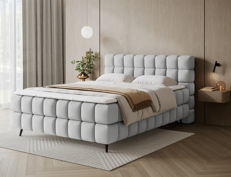 Sabeno Sängpaket Bubblig Kontinentalsäng med förvaring 140x200 cm - Tonall 03 - Products - Möbler - Säng - Säng med förvaring
