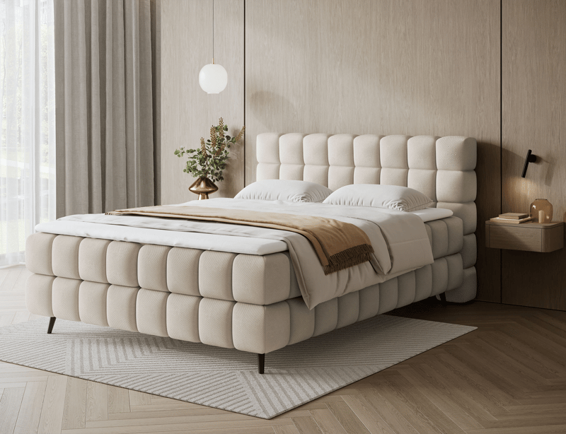Sabeno Sängpaket Bubblig Kontinentalsäng med förvaring 180x200 cm - Calmora 18 - Products - Möbler - Säng - Säng med förvaring