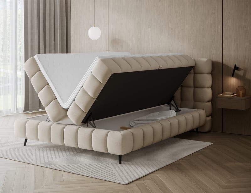 Sabeno Sängpaket Bubblig Kontinentalsäng med förvaring 180x200 cm - Calmora 18 - Products - Möbler - Säng - Säng med förvaring