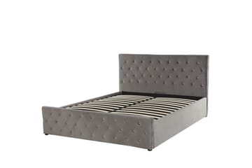 Saleux Förvaringssäng 140x200cm - Sammet/Grå - Products - Möbler - Säng - Säng med förvaring