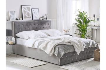 Saleux Förvaringssäng 140x200cm - Sammet/Grå - Products - Möbler - Säng - Säng med förvaring