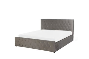 Saleux Förvaringssäng 140x200cm - Sammet/Grå - Products - Möbler - Säng - Säng med förvaring