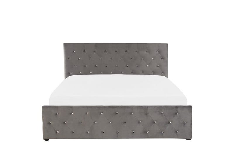 Saleux Förvaringssäng 140x200cm - Sammet/Grå - Products - Möbler - Säng - Säng med förvaring