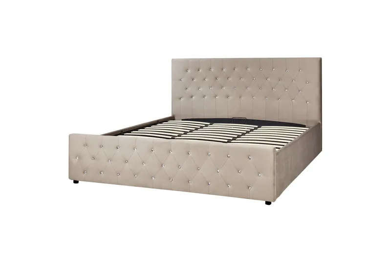 Saleux Sängram 180x200 cm - Taupe - Products - Möbler - Säng - Säng med förvaring