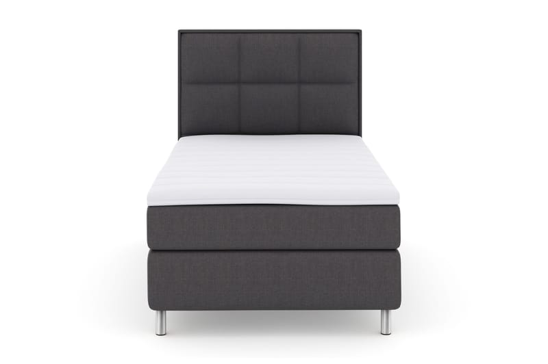 Select No 3 Komplett Sängpaket 120x200 Fast, Mörkgrå/Metall