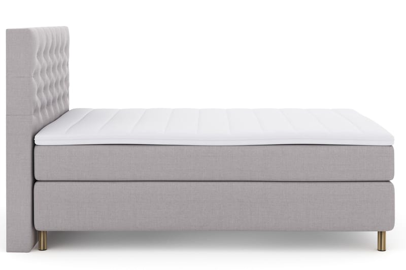 Select No 3 Komplett Sängpaket 140x200 Fast - Ljusgrå/Koppar - Products - Möbler - Säng - Kontinentalsäng