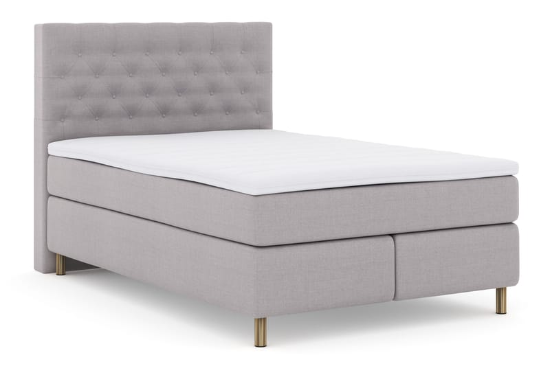 Select No 3 Komplett Sängpaket 140x200 Fast - Ljusgrå/Koppar - Products - Möbler - Säng - Kontinentalsäng