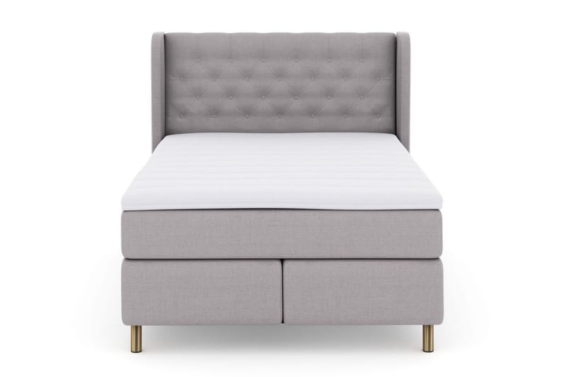 Select No 3 Komplett Sängpaket 140x200 Fast/Medium - Ljusgrå/Koppar - Products - Möbler - Säng - Kontinentalsäng