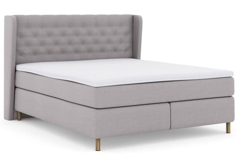 Select No 3 Komplett Sängpaket 160x200 Fast - Ljusgrå/Koppar - Products - Möbler - Säng - Kontinentalsäng