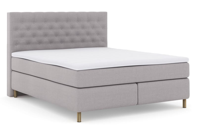 Select No 3 Komplett Sängpaket 180x200 Fast/Medium - Ljusgrå/Koppar - Products - Möbler - Säng - Kontinentalsäng