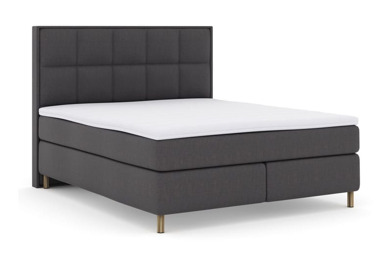 Select No 3 Komplett Sängpaket 180x200 Fast/Medium - Mörkgrå/Koppar - Products - Möbler - Säng - Kontinentalsäng