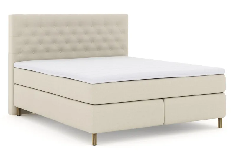 Select No 3 Komplett Sängpaket 210x210 Fast - Beige/Koppar - Products - Möbler - Säng - Kontinentalsäng