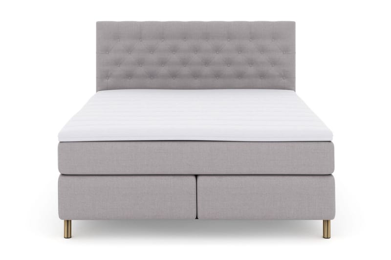 Select No 3 Komplett Sängpaket 210x210 Fast - Ljusgrå/Koppar - Products - Möbler - Säng - Kontinentalsäng