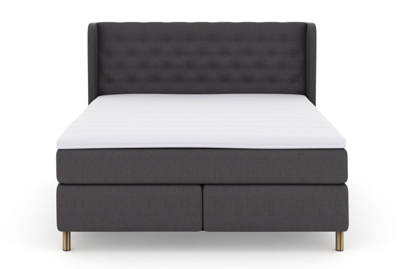 Select No 3 Komplett Sängpaket 210x210 Fast, Mörkgrå/Koppar