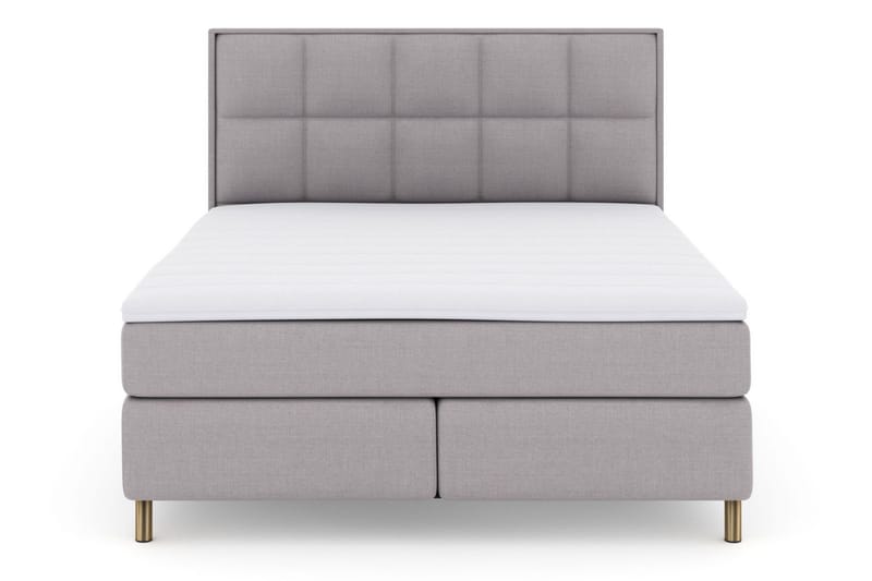 Select No 3 Komplett Sängpaket 210x210 Medium, Ljusgrå/Koppar