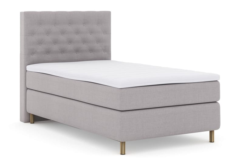 Select No 3 Kontinentalsäng 120x200 Medium - Ljusgrå/Koppar - Products - Möbler - Säng - Enkelsäng