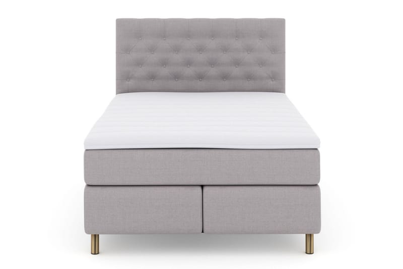 Select No 3 Kontinentalsäng 140x200 Fast - Ljusgrå/Koppar - Products - Möbler - Säng - Kontinentalsäng