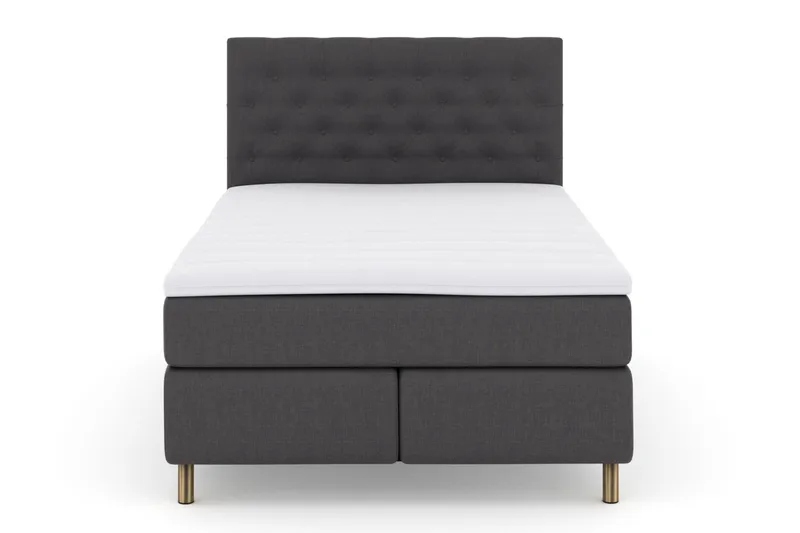 Select No 3 Kontinentalsäng 140x200 Fast - Mörkgrå/Koppar - Products - Möbler - Säng - Kontinentalsäng