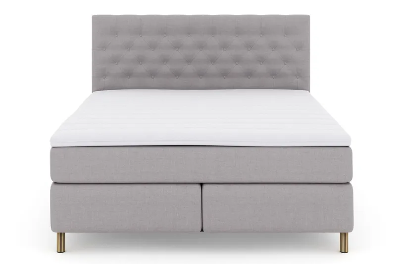 Select No 3 Kontinentalsäng 160x200 Fast - Ljusgrå/Koppar - Products - Möbler - Säng - Kontinentalsäng