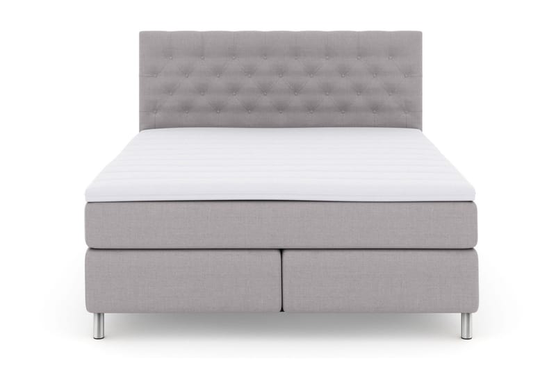 Select No 3 Kontinentalsäng 160x200 Fast - Ljusgrå/Metall - Products - Möbler - Säng - Kontinentalsäng
