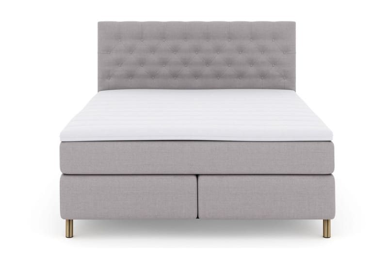 Select No 3 Kontinentalsäng 180x200 Fast/Medium - Ljusgrå/Koppar - Products - Möbler - Säng - Kontinentalsäng
