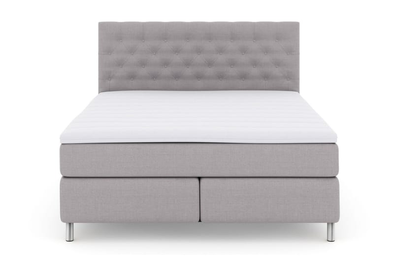 Select No 3 Kontinentalsäng 180x200 Fast/Medium - Ljusgrå/Metall - Products - Möbler - Säng - Kontinentalsäng