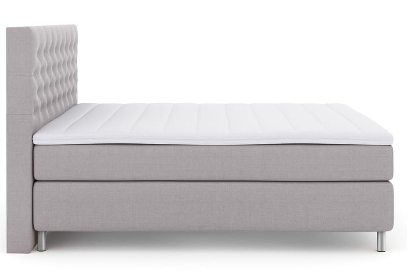 Select No 3 Kontinentalsäng 180x200 Medium - Ljusgrå/Metall - Products - Möbler - Säng - Kontinentalsäng