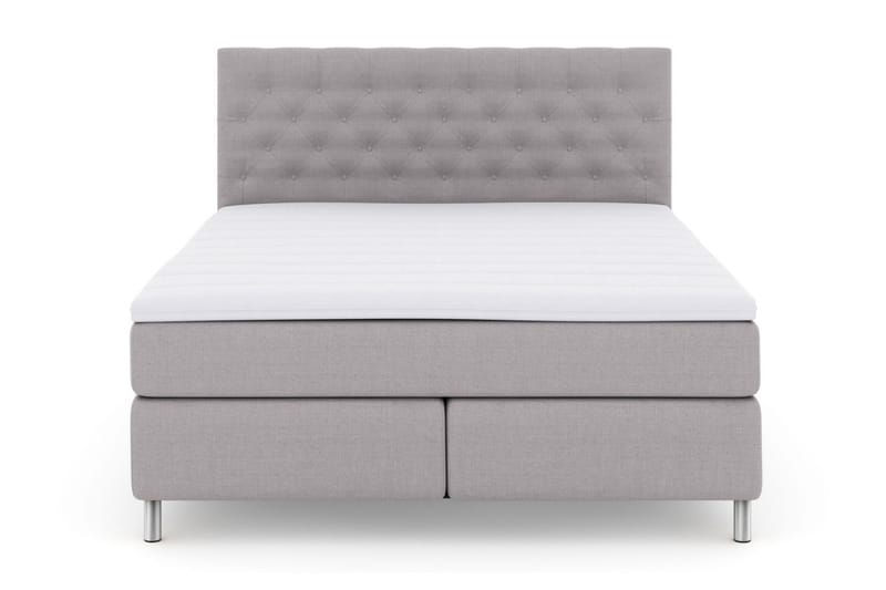 Select No 3 Kontinentalsäng 180x200 Medium - Ljusgrå/Metall - Products - Möbler - Säng - Kontinentalsäng